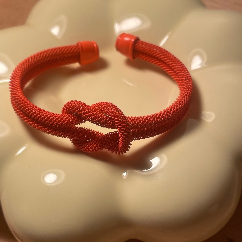 Orange Knot Bangle
